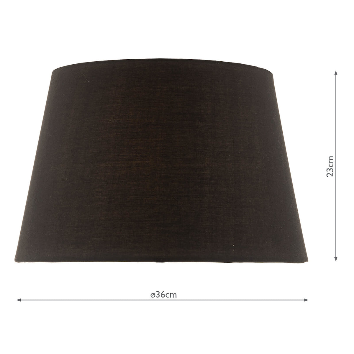 Safia Black Cotton Tapered Drum Shade 36cm<br>Black
