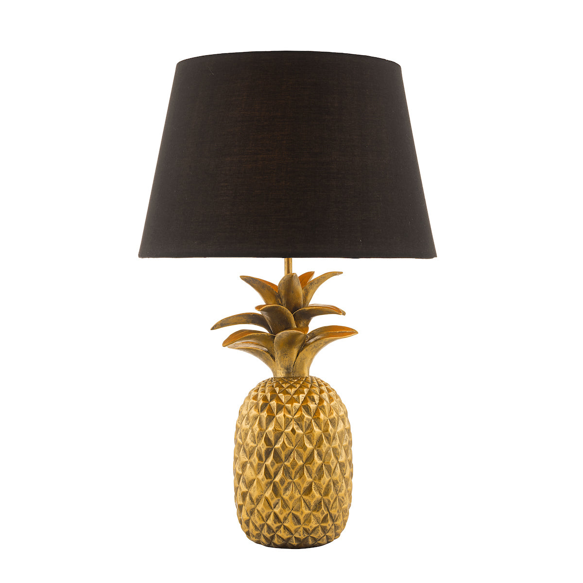 Safa Pineapple Table Lamp Gold With Shade <br>Matt Gold