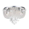 Saigon 5 Light Flush Polished Chrome/Clear<br>Crystal