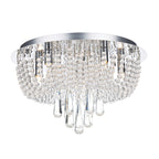 Saigon 5 Light Flush Polished Chrome/Clear<br>Crystal