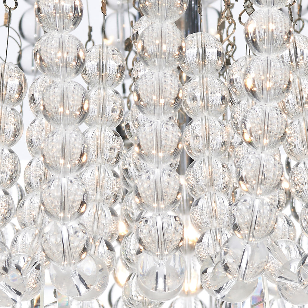 Saigon 5 Light Flush Polished Chrome/Clear<br>Crystal