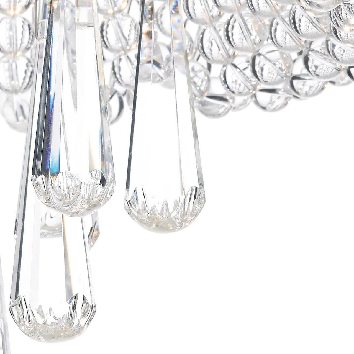 Saigon 5 Light Flush Polished Chrome/Clear<br>Crystal