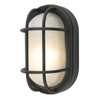 Salcombe Oval Outdoor Wall Light Matt Black IP44<br>Matt Black