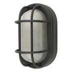 Salcombe Oval Outdoor Wall Light Matt Black IP44<br>Matt Black