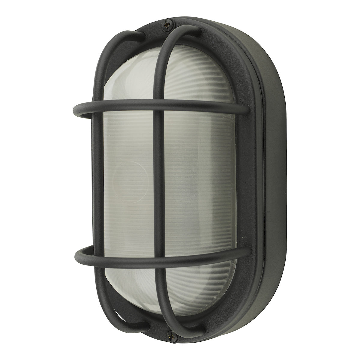 Salcombe Oval Outdoor Wall Light Matt Black IP44<br>Matt Black
