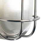Salcombe Oval Outdoor Wall Light Stainless Steel Glass IP44Polished Stainless Steel