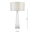 Samara Table Lamp Clear Glass Base Only<br>Glass