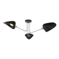 Sebastian 3 Light Semi Flush Matt Black Polished Chrome<br>Matt Black