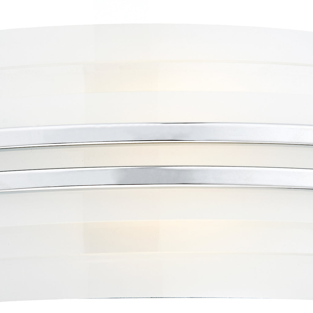 Sector Small Wall Light Frosted Glass Polished Chrome LED<br>White Frosted Glass