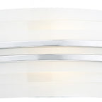 Sector Small Wall Light Frosted Glass Polished Chrome LED<br>White Frosted Glass