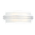 Sector Large Wall Light Frosted Glass Polished Chrome LED<br>White Frosted Glass