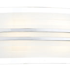 Sector Large Wall Light Frosted Glass Polished Chrome LED<br>White Frosted Glass
