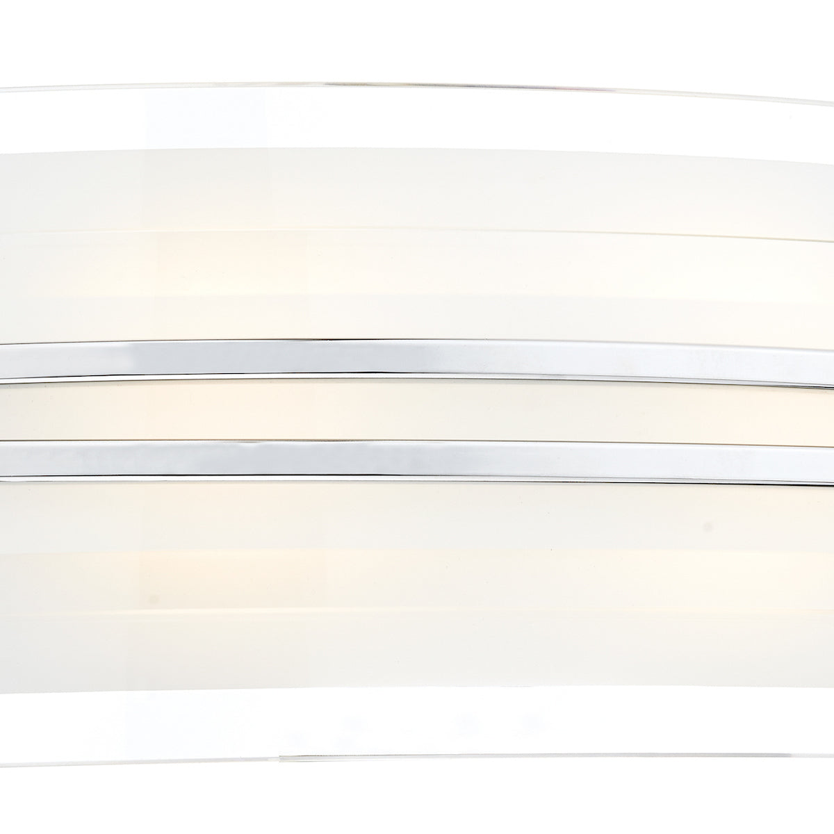 Sector Large Wall Light Frosted Glass Polished Chrome LED<br>White Frosted Glass