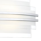 Sector Large Wall Light Frosted Glass Polished Chrome LED<br>White Frosted Glass