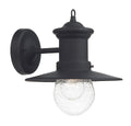 Sedgewick Outdoor Wall Light Black Glass IP44<br>Matt Black