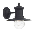 Sedgewick Outdoor Wall Light Black Glass IP44<br>Matt Black