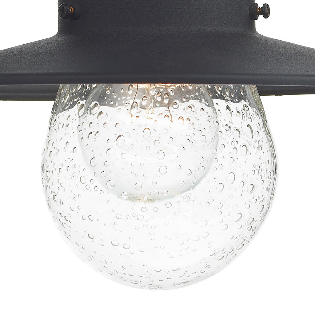 Sedgewick Outdoor Wall Light Black Glass IP44<br>Matt Black