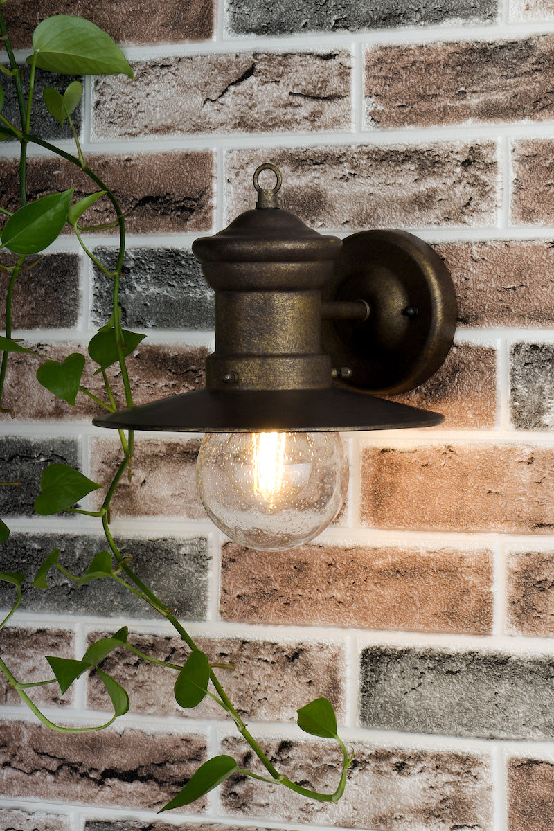Sedgewick Outdoor Wall Light Bronze Glass IP44<br>Matt Bronze