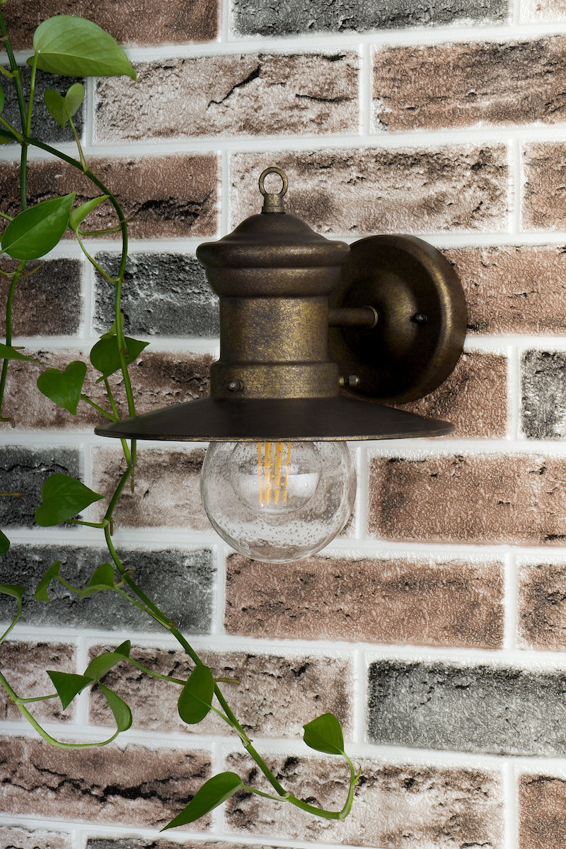 Sedgewick Outdoor Wall Light Bronze Glass IP44<br>Matt Bronze