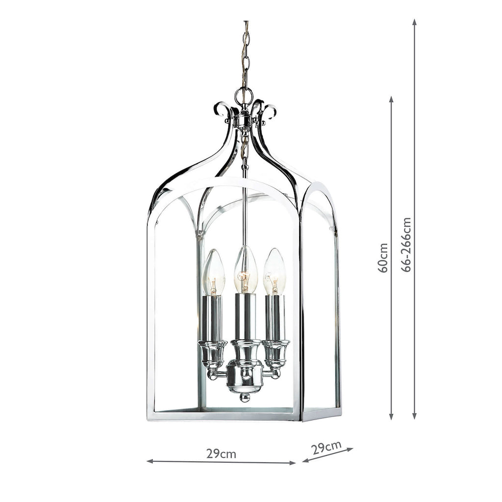 Senator 3 Light Pendant Polished Chrome<br>Polished Chrome