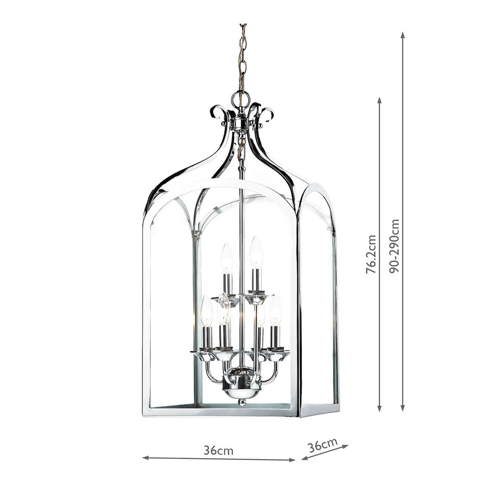 Senator 6 Light Pendant Polished Chrome<br>Polished Chrome