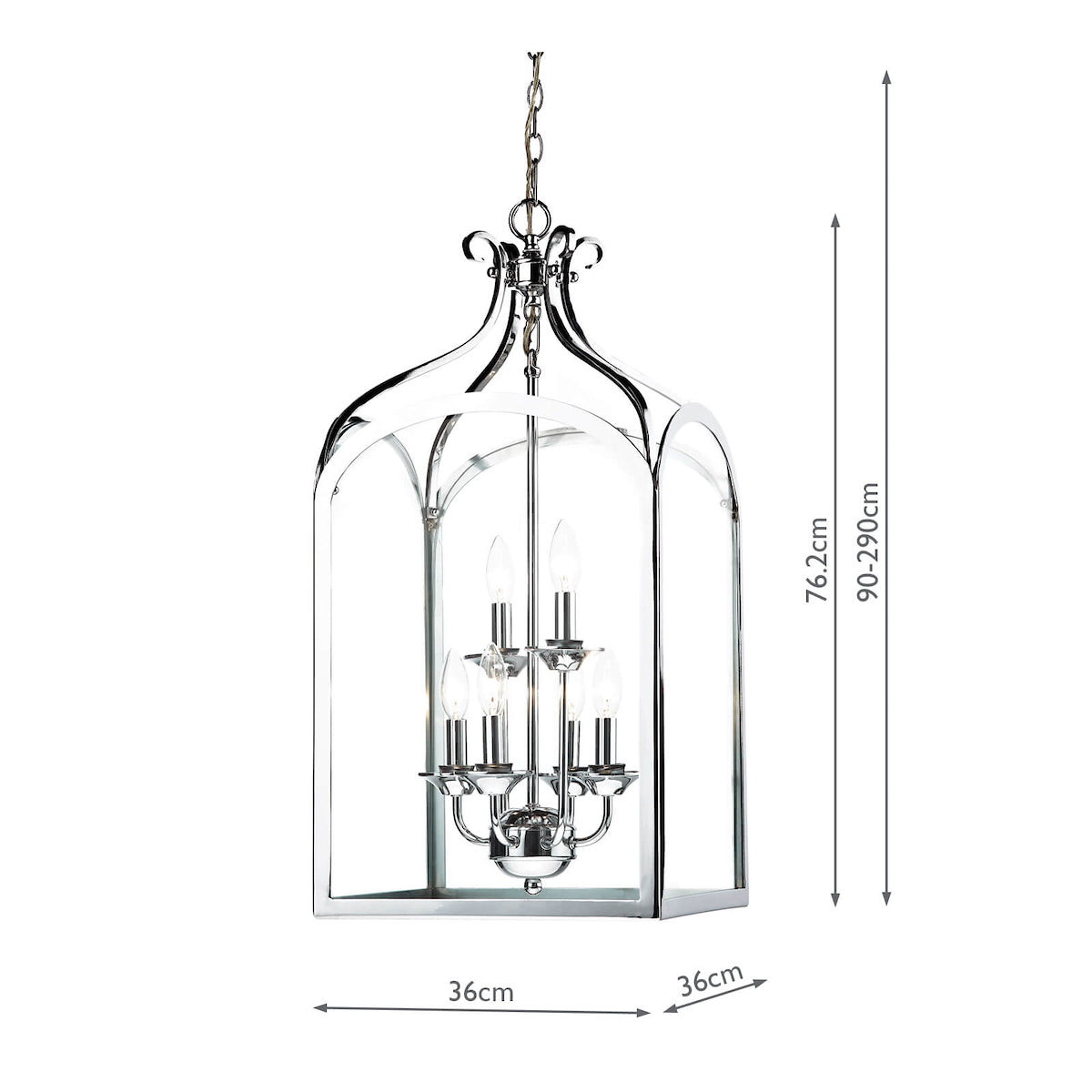 Senator 6 Light Pendant Polished Chrome<br>Polished Chrome
