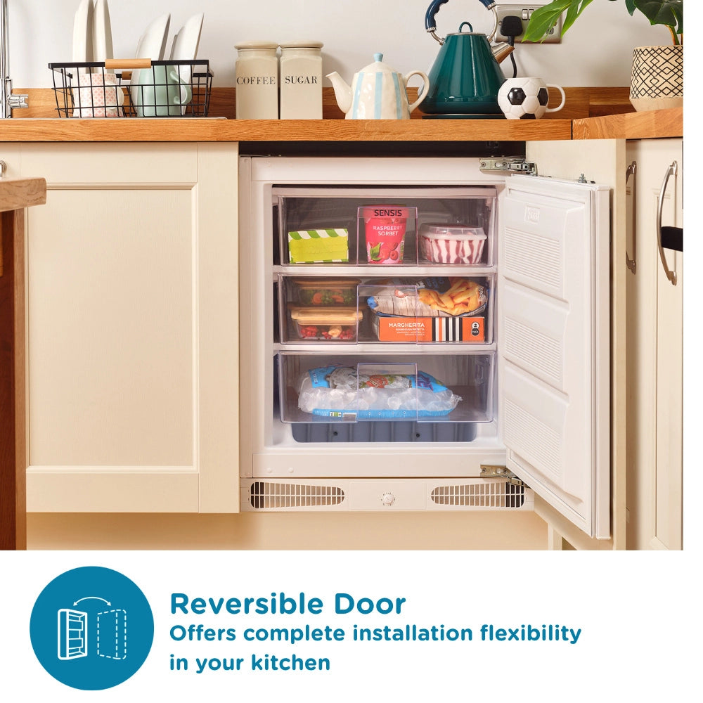 Sensis RFUCBI01Z54EW 59.5cm Integrated Static Undercounter Freezer - White