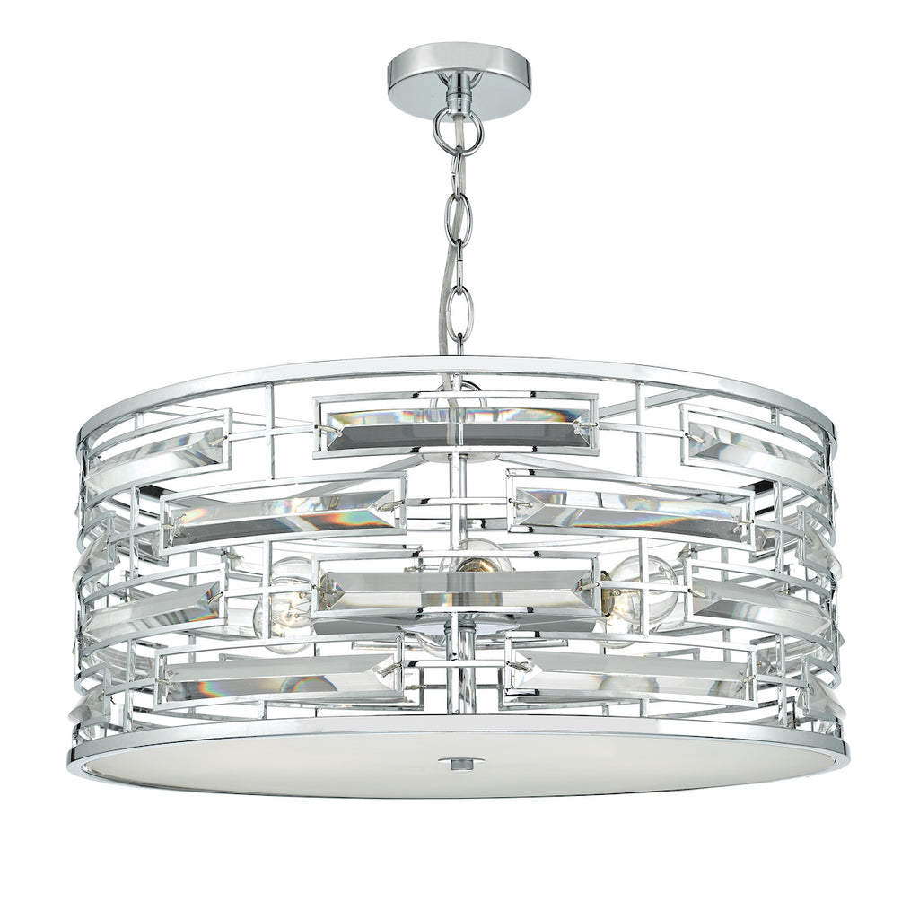 Seville 6 Light Pendant K9 Crystal Polished Chrome<br>Polished Chrome