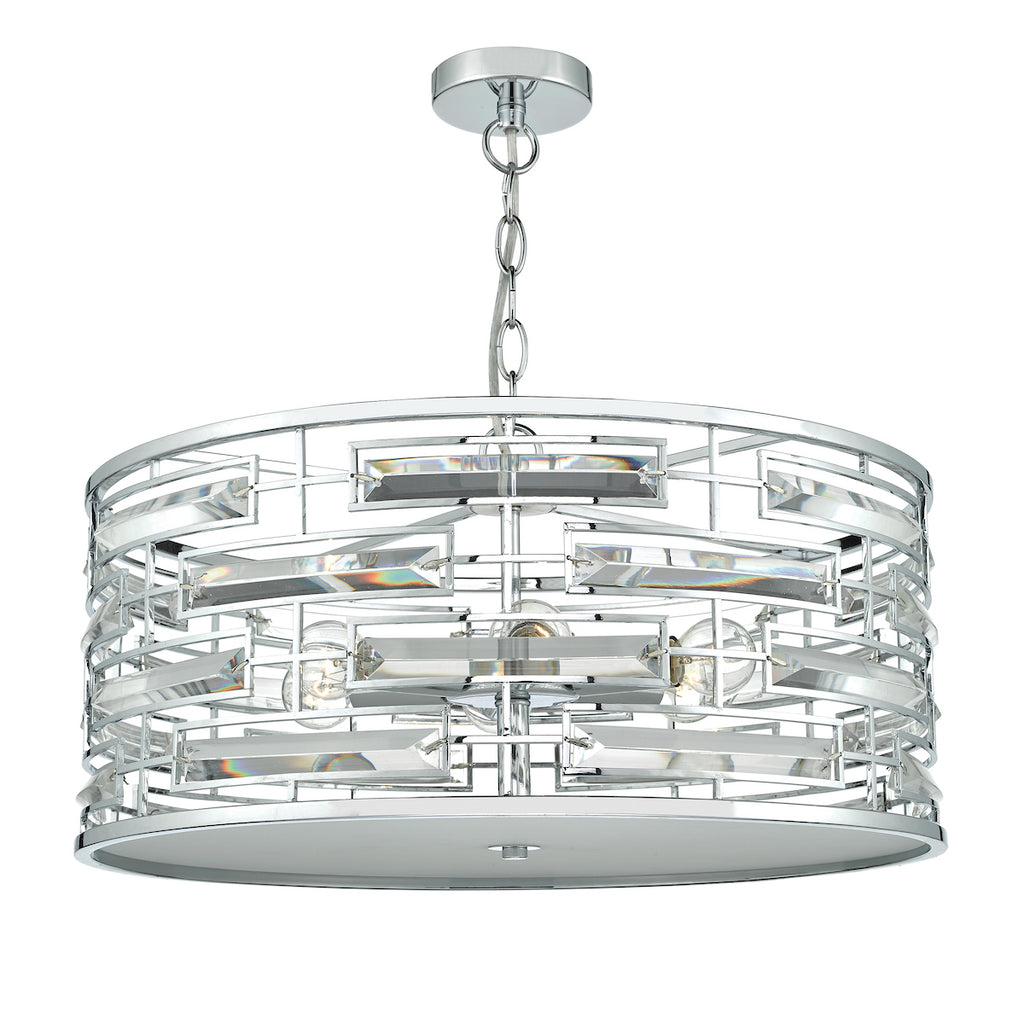 Seville 6 Light Pendant K9 Crystal Polished Chrome<br>Polished Chrome