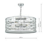 Seville 6 Light Pendant K9 Crystal Polished Chrome<br>Polished Chrome