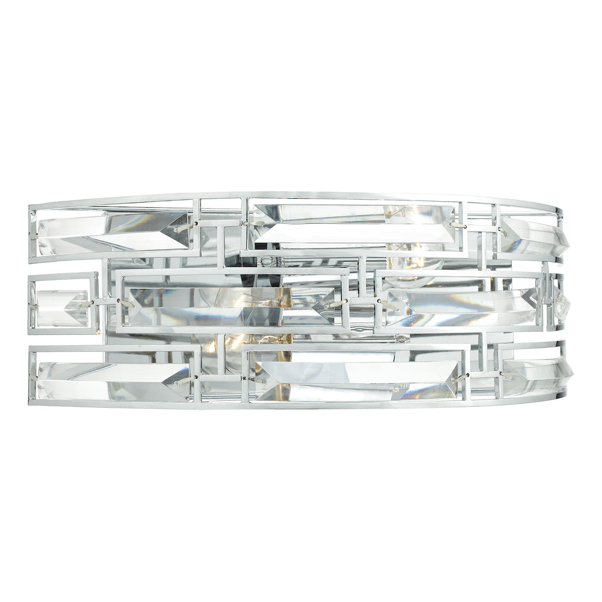Seville 2 Light Wall Light Crystal Polished Chrome<br>Polished Chrome