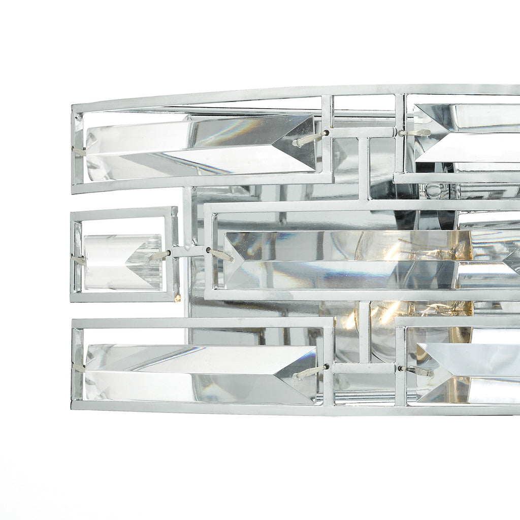 Seville 2 Light Wall Light Crystal Polished Chrome<br>Polished Chrome