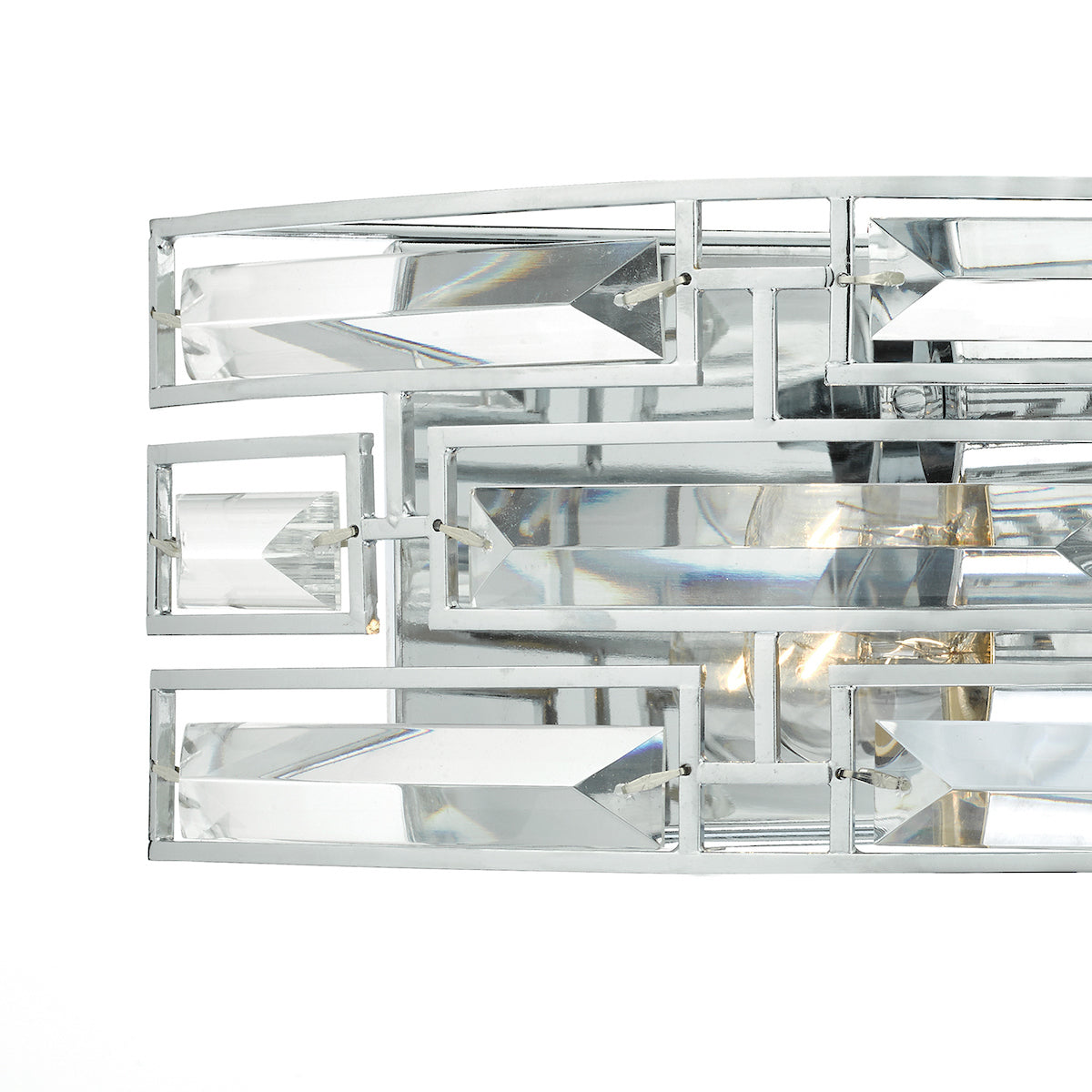 Seville 2 Light Wall Light Crystal Polished Chrome<br>Polished Chrome