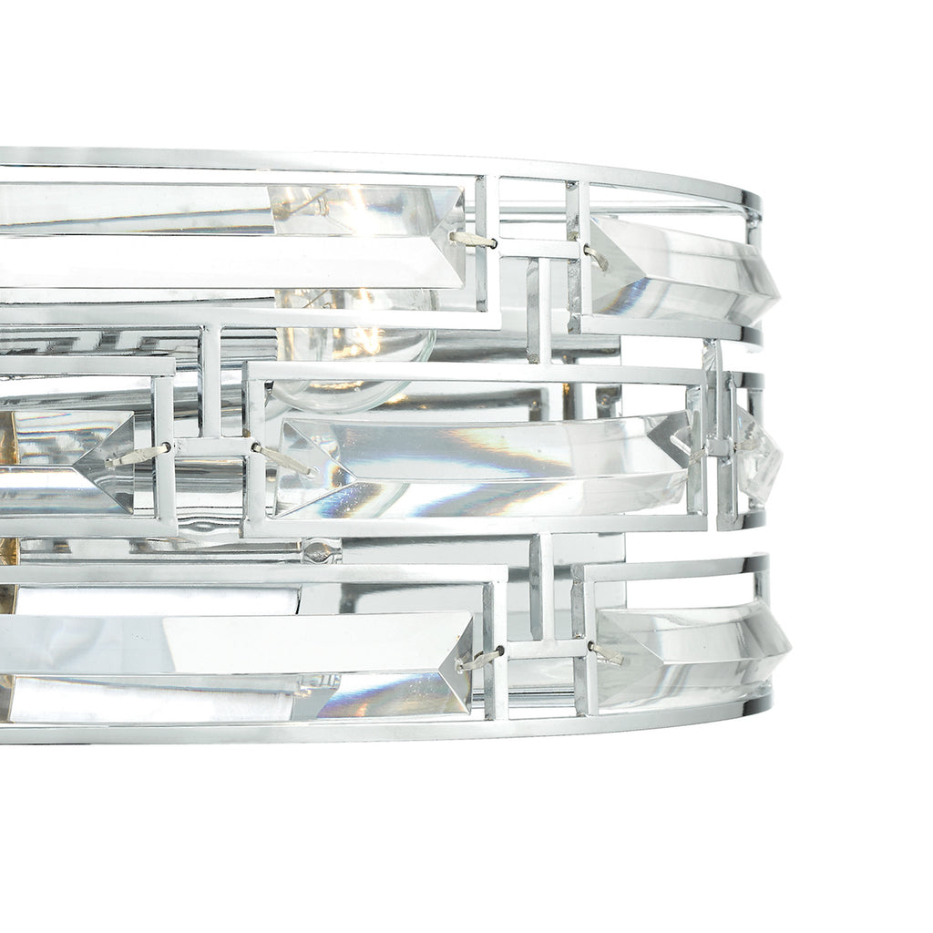 Seville 2 Light Wall Light Crystal Polished Chrome<br>Polished Chrome