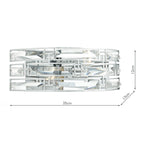 Seville 2 Light Wall Light Crystal Polished Chrome<br>Polished Chrome