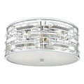 Seville 3 Light Flush Polished Chrome Crystal With Diffuser<br>Polished Chrome
