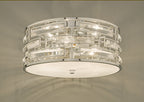 Seville 3 Light Flush Polished Chrome Crystal With Diffuser<br>Polished Chrome