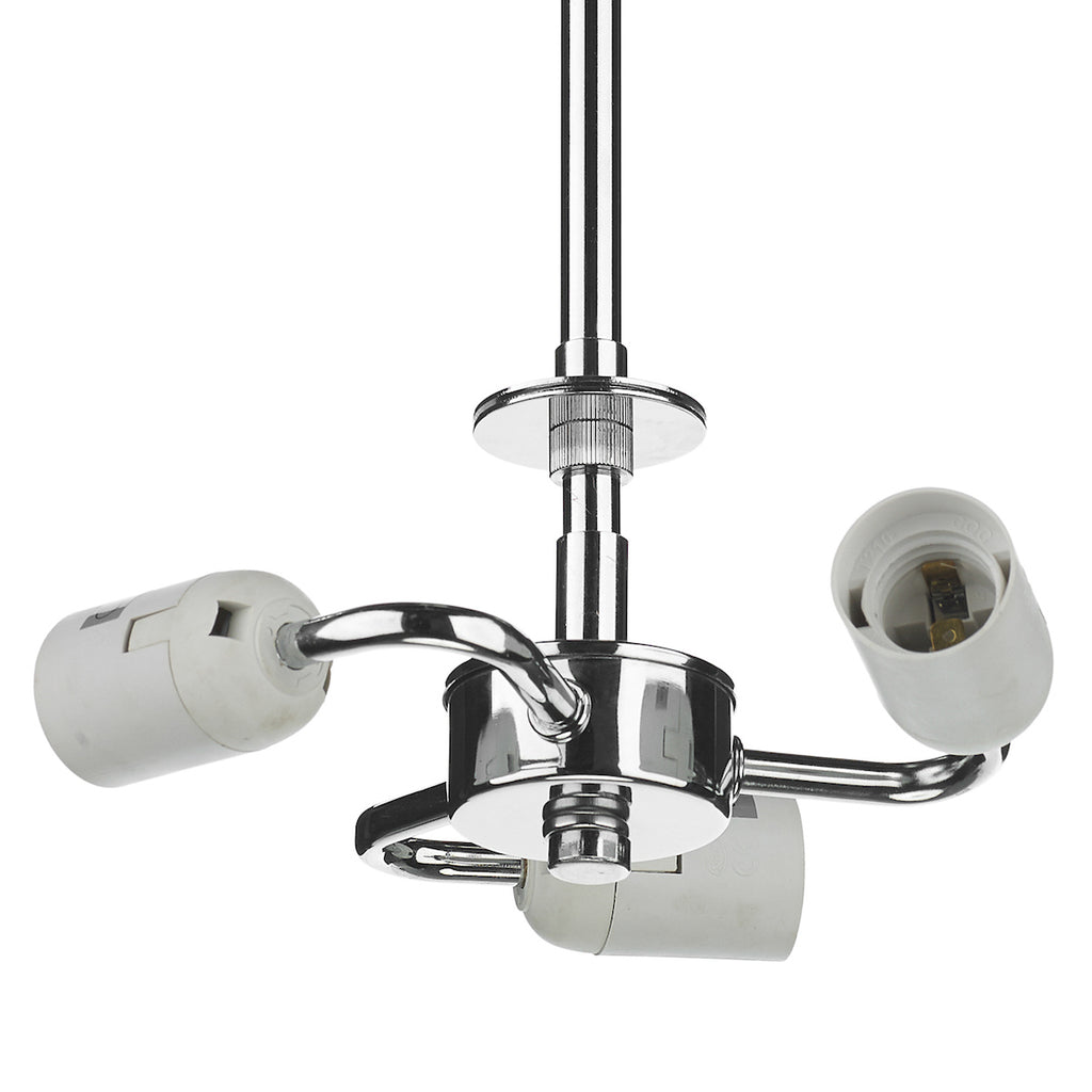 3 Light Semi Flush Suspension Polished Chrome<br>Polished Chrome