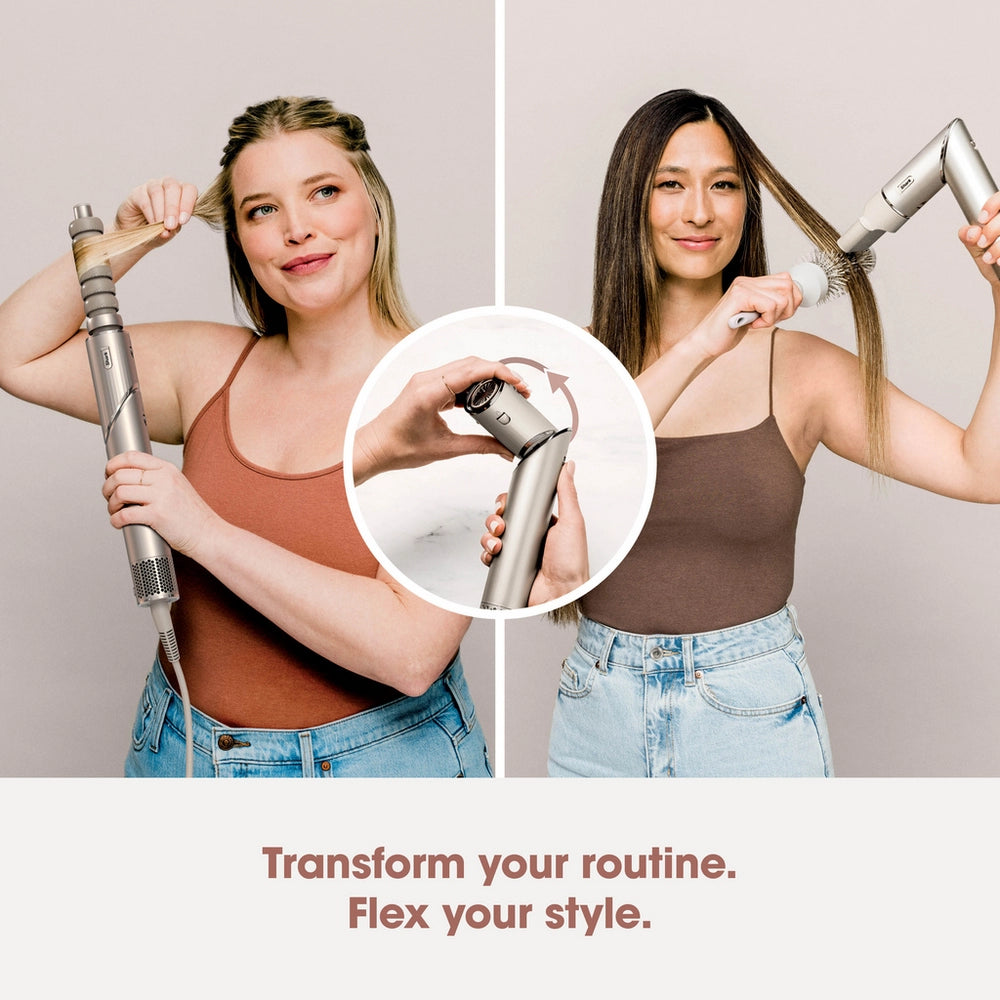 Shark HD436SLUK FlexStyle Air Styler & Hair Dryer for Straight & Wavy Hair - 4 Attachments - Stone