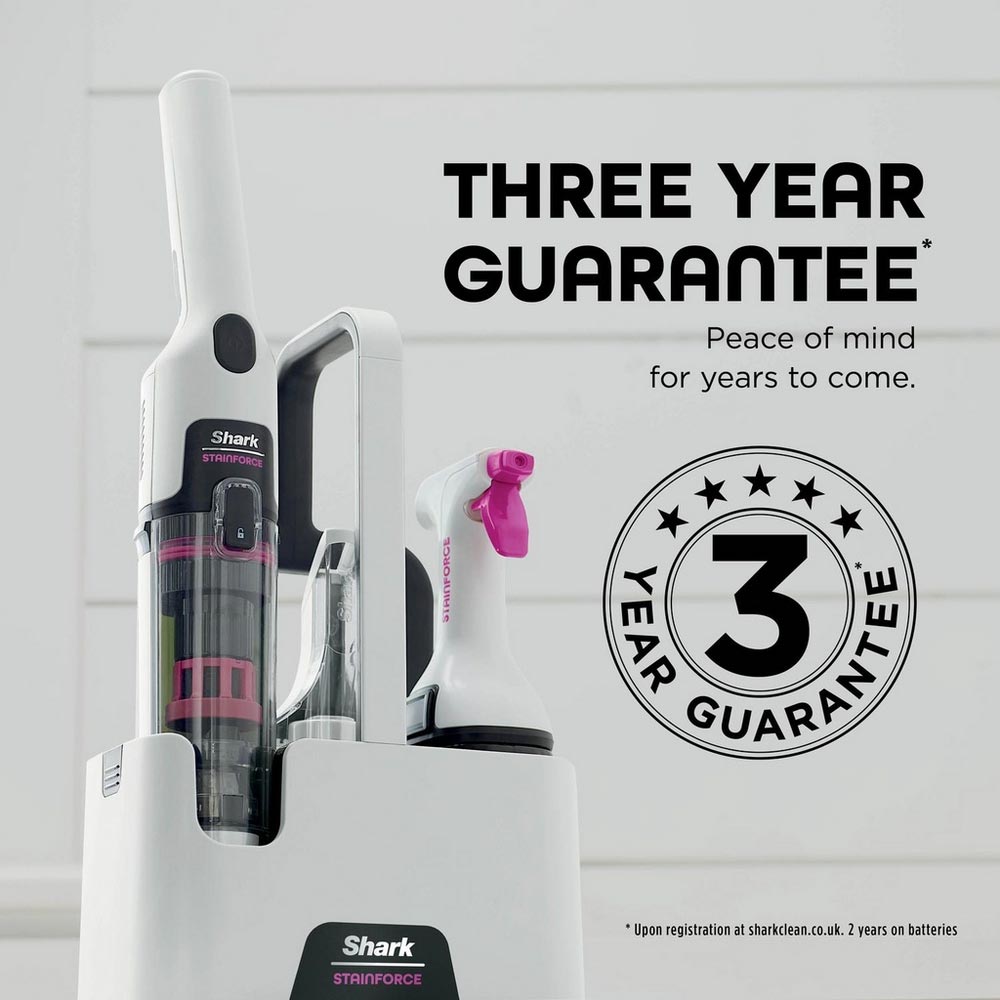 Shark HX100UKT Shark StainForce Cordless Stain-Destroying Spot Cleaner - White