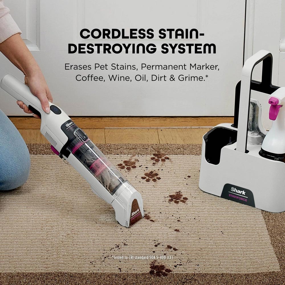 Shark HX100UKT Shark StainForce Cordless Stain-Destroying Spot Cleaner - White