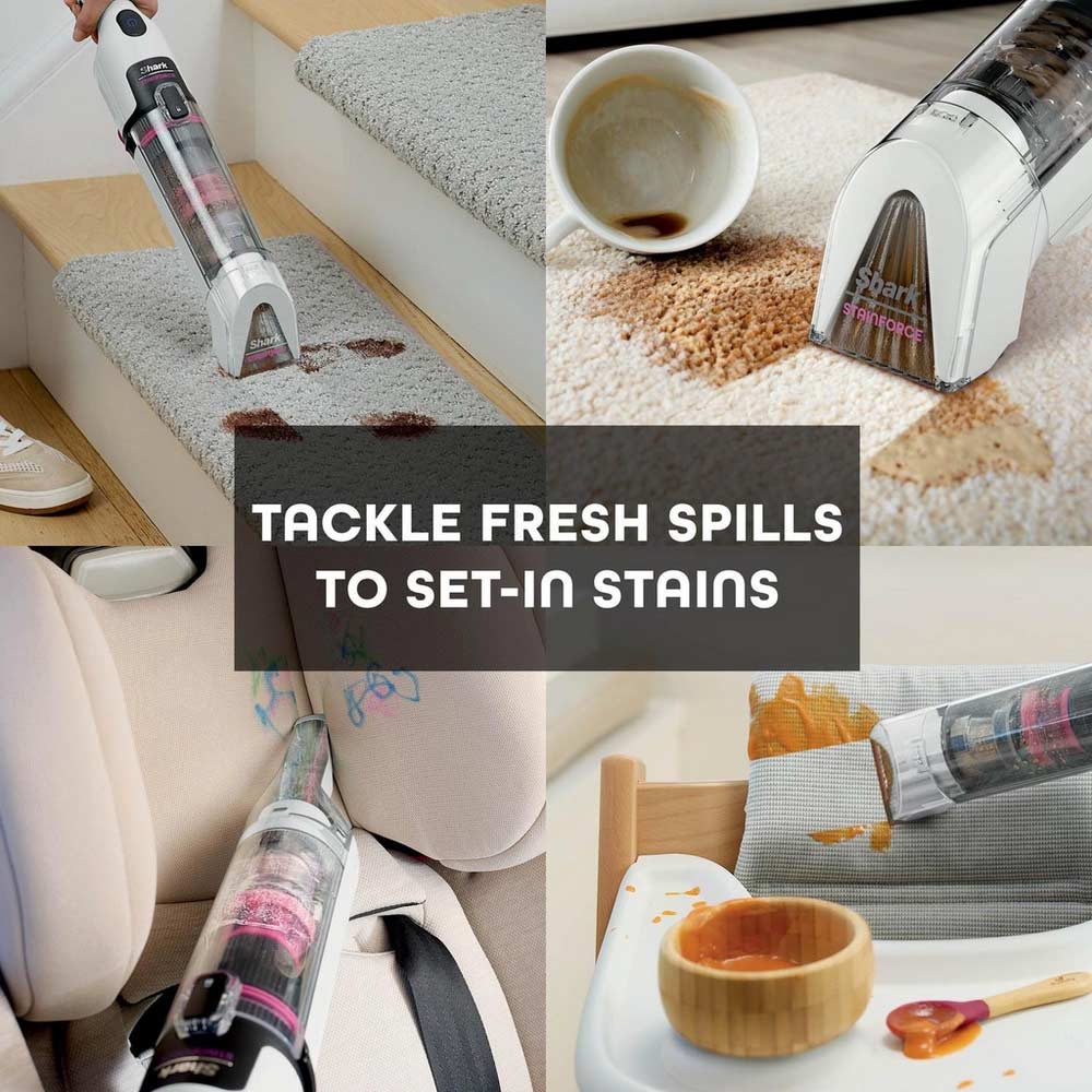 Shark HX100UKT Shark StainForce Cordless Stain-Destroying Spot Cleaner - White