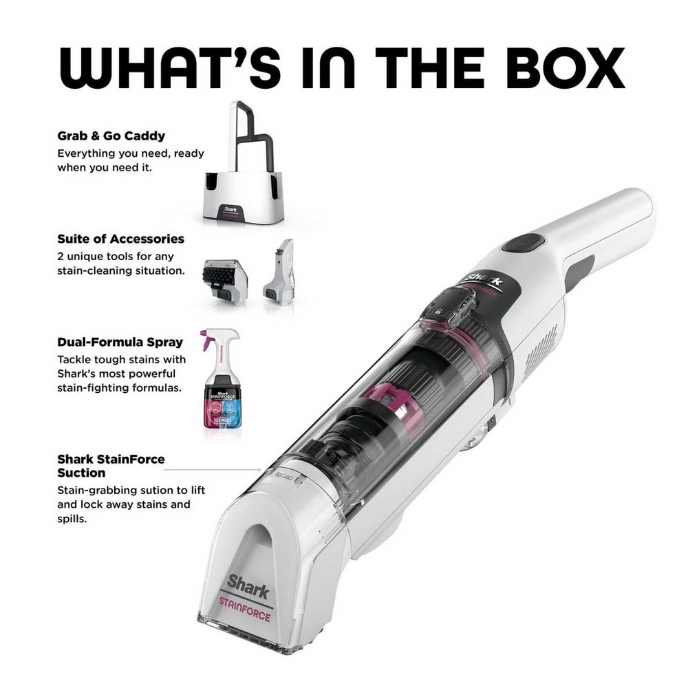 Shark HX100UKT Shark StainForce Cordless Stain-Destroying Spot Cleaner - White