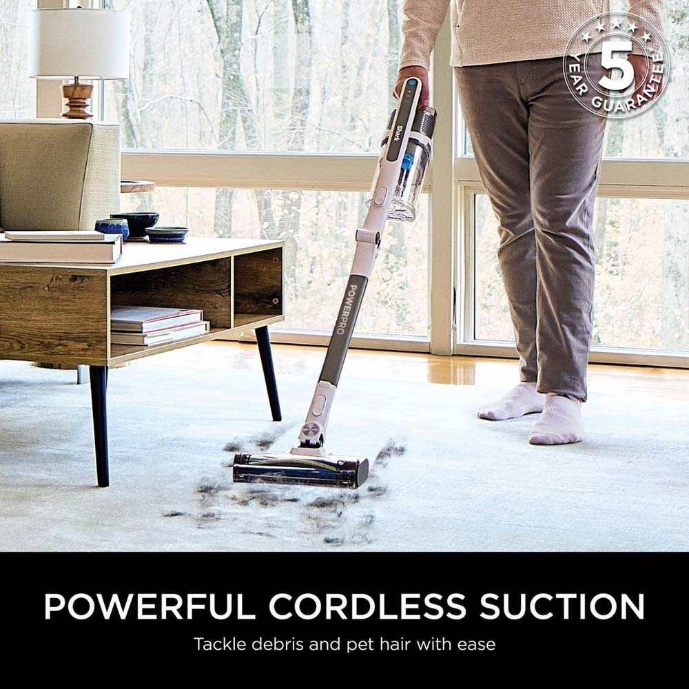 Shark IZ380UKT PowerPro Pet Cordless Stick Vacuum Cleaner - 50 Minutes Run Time - Java Metallic