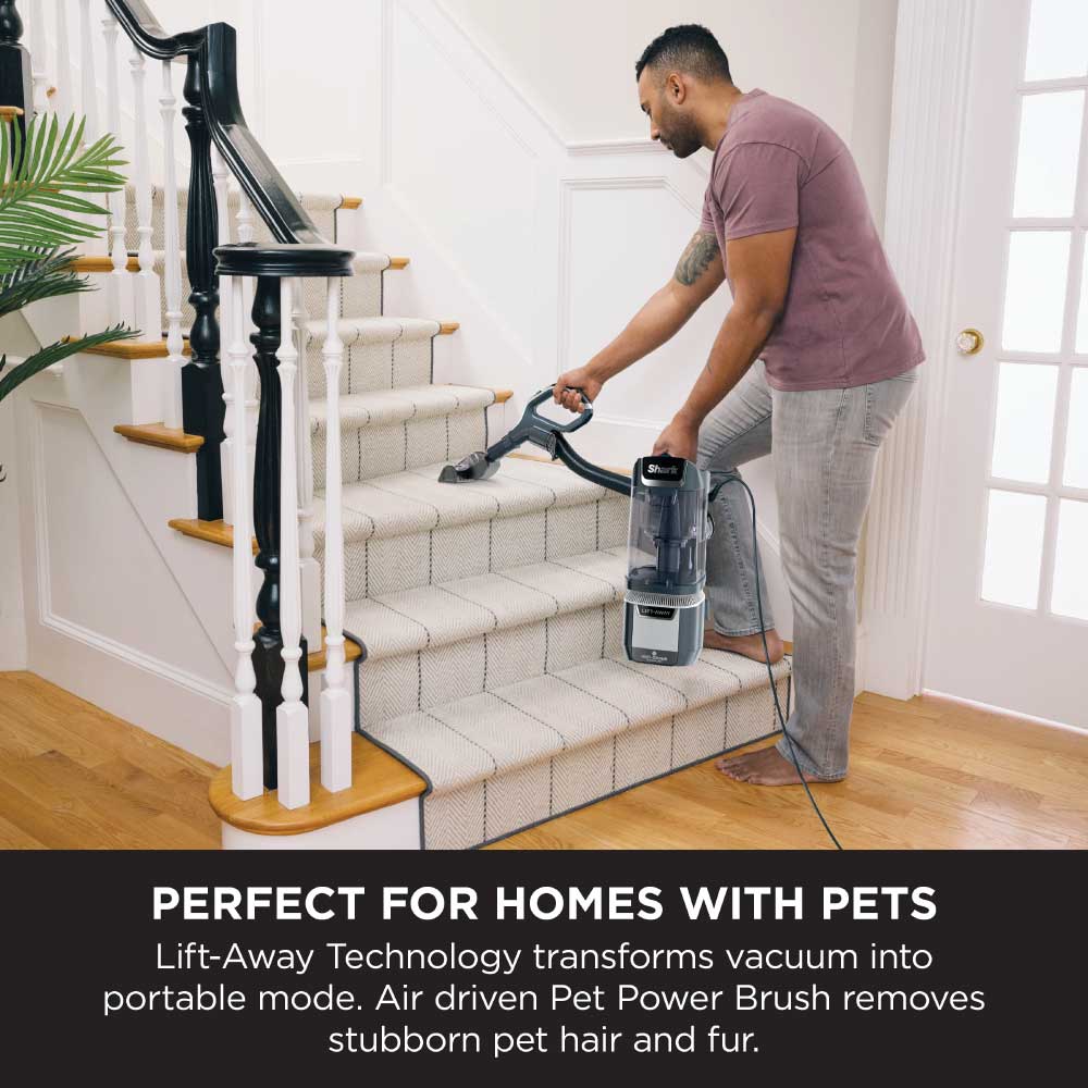 Shark NZ780UKT Anti Hair Wrap Plus Upright Pet Vacuum with Lift-Away - Smoky Grey