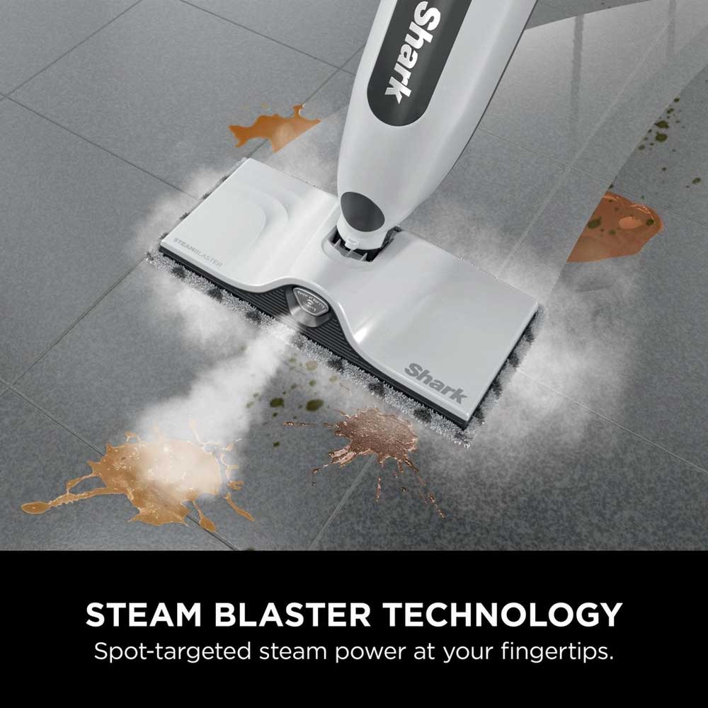 Shark S2001UK SteamSpot & Steam Blaster Mop - White