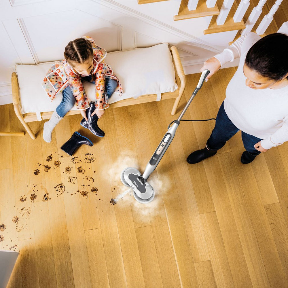Shark S8201UK Steam & Scrub Automatic Steam Mop with Steam Blaster - White