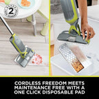 Shark VM200UK VacMop Cordless 2-in-1 with Targeted Spray - 9 Min Run Time - Charcoal Grey