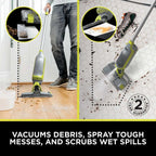 Shark VM200UK VacMop Cordless 2-in-1 with Targeted Spray - 9 Min Run Time - Charcoal Grey