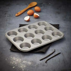 Stellar SJM57 James Martin, Bakers Collection 12 Cup Cupcake/Muffin Tin, Cup Size 6.5 x 3cm, Non-Stick